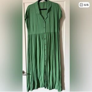 Monk & Lou Alyssa maxi dress from Plenty Clothing. Relaxed Button-Front Dress.